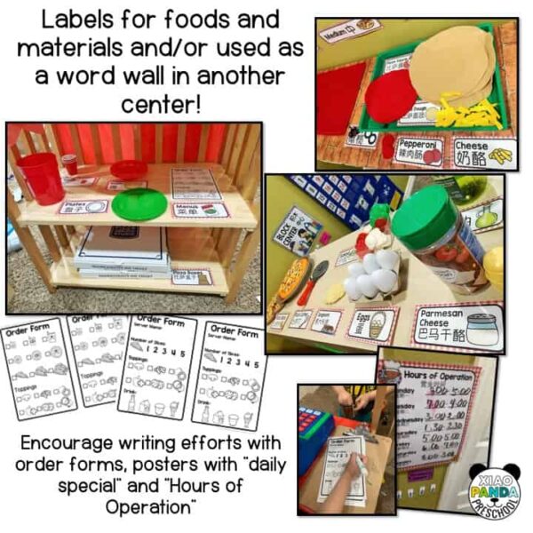 Bilingual Pizza Shop Dramatic Play - Image 4