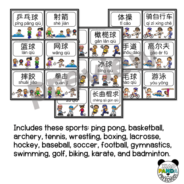 Sports Clip Cards - Simplified Chinese - Image 2